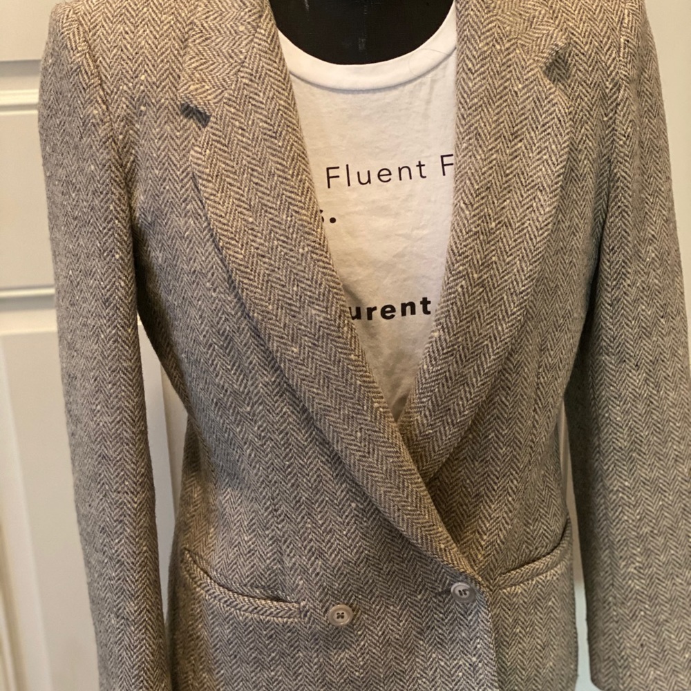 Bobbie Brooks Stretch Wool-Silk Tweed Jacket